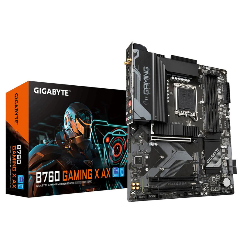 Gigabyte B760 GAMING X AX WiFi DDR5 LGA 1700 Intel 14th Gen ATX Gaming Motherboard - لوحة الأم